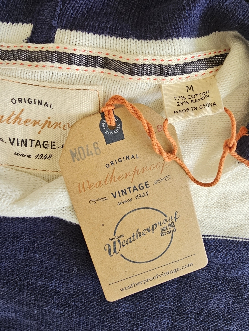 Striped Sweater - Navy & Cream